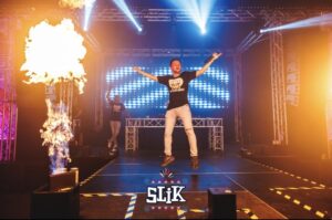 Ledscherm OOSTBURG in gebruik tijdens een evenement